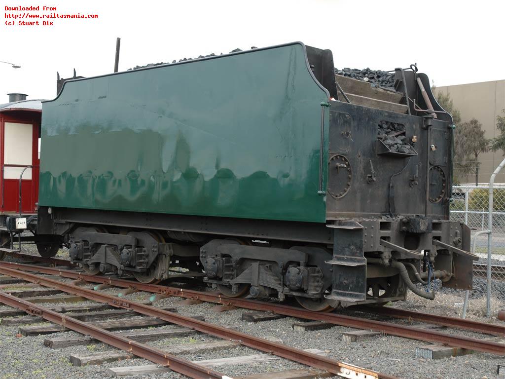 Tender 67, most recently paired to loco M5, waits to be reunited with its locomotive unit, July 2005