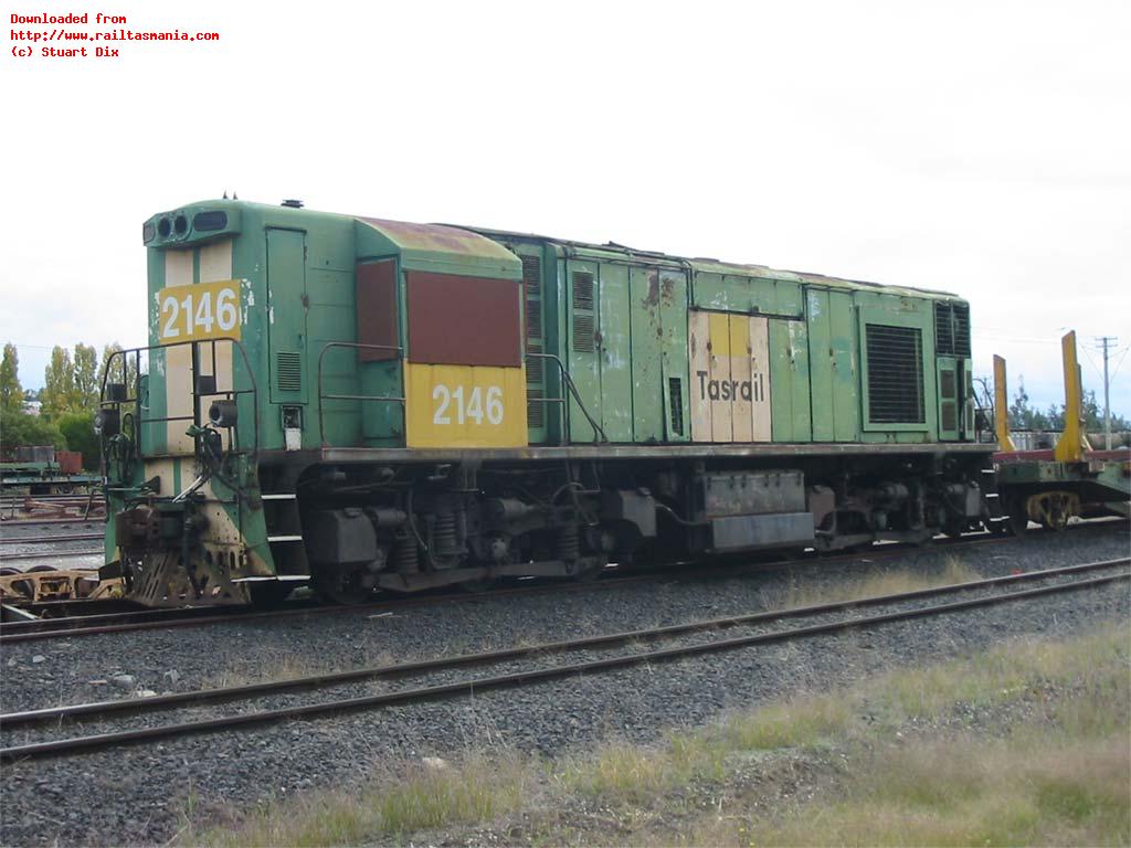 Stored loco ZC2146 at East Tamar workshops in April 2004