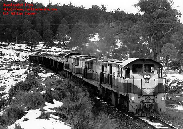 1107 leads a concentrates train near Guildford. June 1991