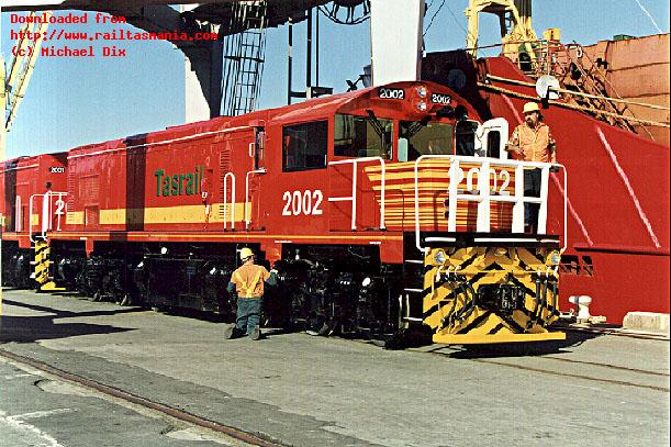 DQ2002 received some initial checks on Bell Bay wharf shortly after unloading