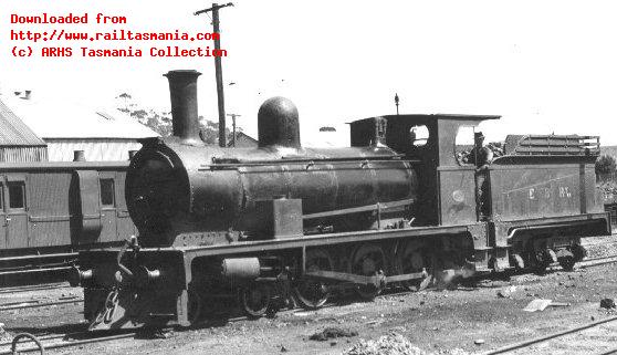 Emu Bay Railways Avonside built Number 15 at Burnie. July 1947