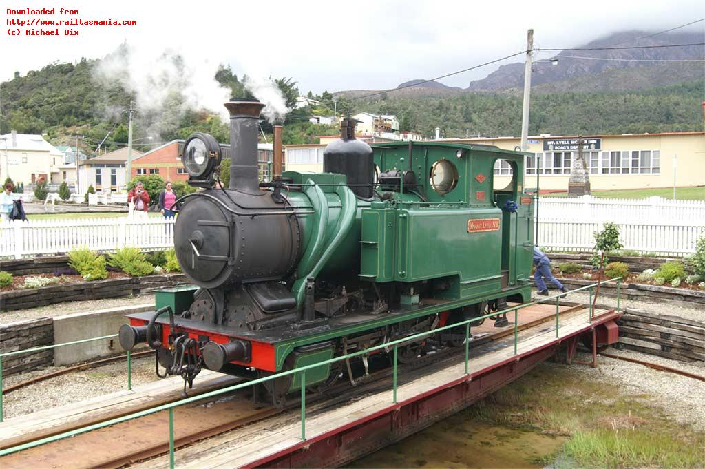 Abt loco No1 is turned on the Queenstown turntable, February 2006