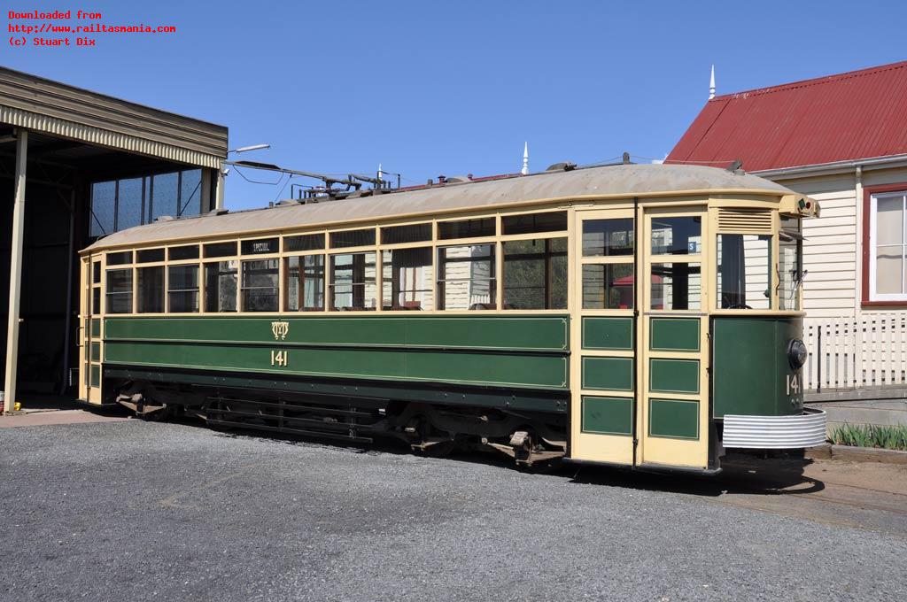 Tram 141 on a rare outing outside, October 2010