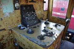 The main control desk of Emu Bay Railway locomotive No. 21, as preserved at the Derwent Valley Railw