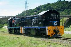 CairnsRail locos 1106 and 1105 were photographed during shunting operations at Redlynch near Cairns 