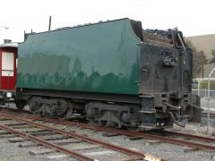 Tender 67, most recently paired to loco M5, waits to be reunited with its locomotive unit, July 2005