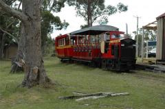 Ida Bay Railway train waits for departure at Ida Bay station, January 2007