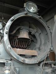 An unusual photo of the smokebox of M5 after removal of the baffle plates. 