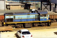 1104 waits in the Emu Bay yard at Burnie, Januaru 1999