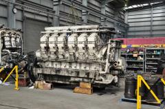 A spare English Electric 12CSVT MkII motor sits on the floor at East Tamar workshops. In time the mo