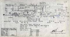 One of the TGR outline diagram for Q class locos (L12)