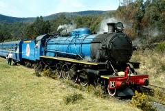 H2 stands at the head of it train after arrival at National Park on an excursion train in September 