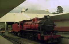 H2 waits at the end of the line at Hobart station having arrived back with a special train operated 