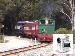 In October 2003, West Coast Wilderness Railway locomotive D2 (formerly TGR V13) leads the return jou