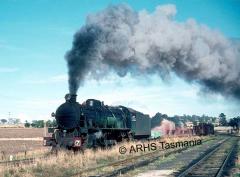 H7 on a Launceston to Fingal goods train at Western Junction. March 1966