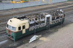 A few days after the fire, DP13 was towed clear of the station area. It is pictured in late May 2012