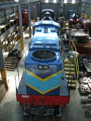 1002 undergoes restoration work at the Don River Railway, November 2011
