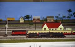 Tasman Limited set and ASG locomotive all constructed by Tony Parnell, and shown here on an early version of Glenrose