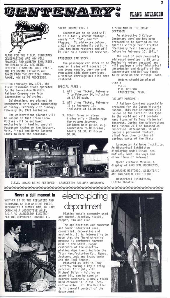 TGR T'Rails newsletter - November 1970 - File 3 of 4 - 3 of 4